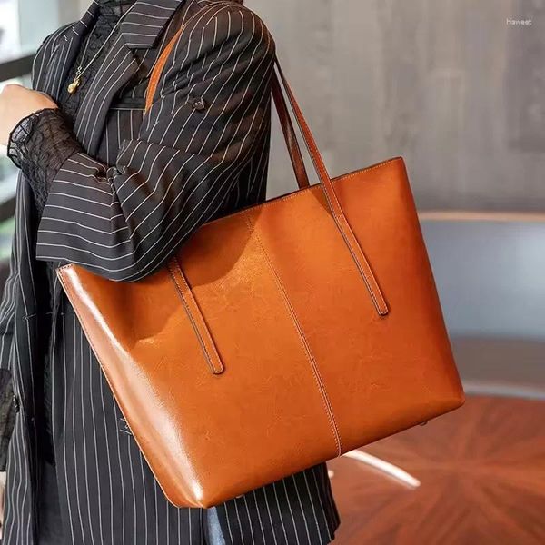 Totes Women's Genuine Leather Bag Handbag 2025 Trend Designer Laptop Shoulder Shopper Office