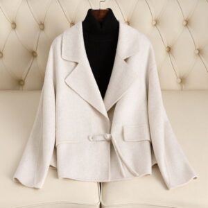 D10306 New autumn and winter double-sided wool coat temperament literary button wool coat women's short style