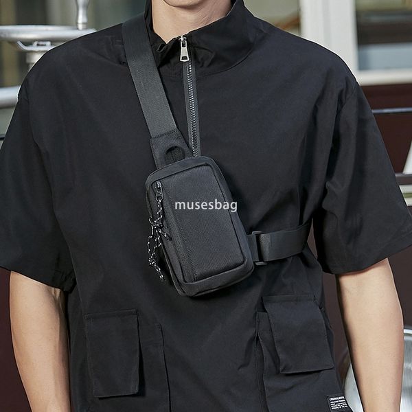 Crossbody bag men's trendy brand Japanese street sports mini chest bag ins men's diagonal shoulder bag simple cross bag