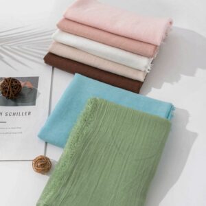 1-815 Spring and autumn pure color Japanese and Korean scarf sun protection warm shawl simple neck