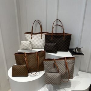 Luxury Designer Bags Fashion Tote Bag Handbags Classic Pattern Leather Chrome Summer Handbags Timeless Luxury Leather Trim Beach Bags Women Shoulder Bag