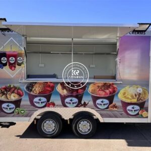 Fast Food Trailer Pizza Snack Cart Street Restaurant Catering Trailer Fully Equipped Concession Food Truck Mobile Ice Cream Cart