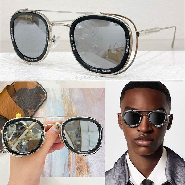 Super Vision Metal Mens Pilot Square Sunglass Z2213 Mens Designer Square Double Bridge Arc Mirror Frame Design UV400 Protective Titanium Metal Frame Design Z2223