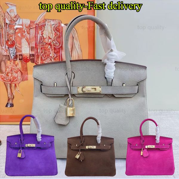 top quality-designer single shoulder fan women's handbag crossbody bag leather classic handbag with lock and key portable top cowhide crossbody bag 19cm 25cm