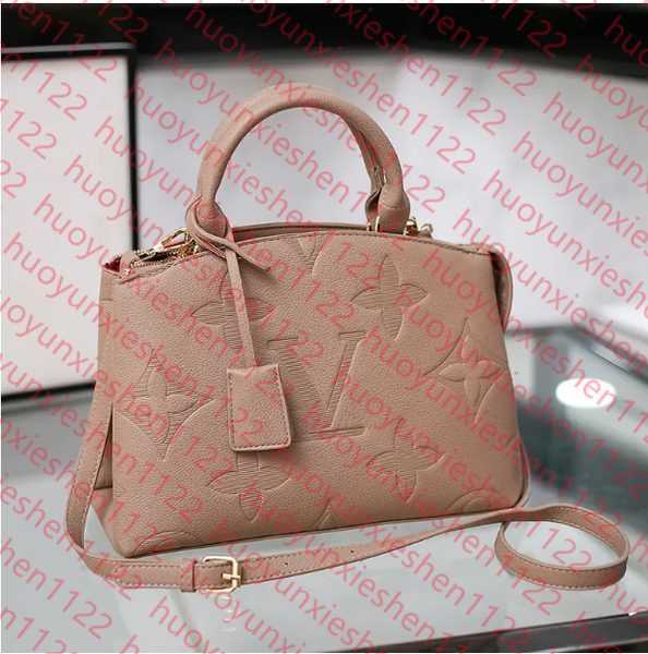 2024 Top Quality Genuine Leather Bags Women Embossing Handbags Shoulder Messenger Bags PETIT PALAIS Tote GRAND PALAIS Satche