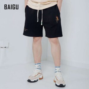 Printed Summer 2025 350g Five-Point Shorts Fun Pattern Street Style Trendy Men's Casual Letter Pants Wholesale