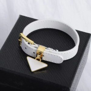 Luxury Men Women Designer Bracelet Bangle Black white Simple Leather Bracelets Cuff Fashion Jewelry Party Gift