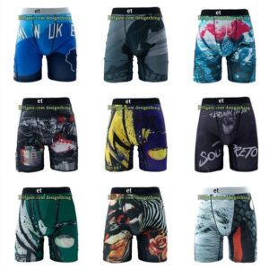 Men Boxer Swim Trunks Cartoon Print S-3XL Plus Size Quick Dry Fitness Shorts Beach Designer Polyester Pants High Quality