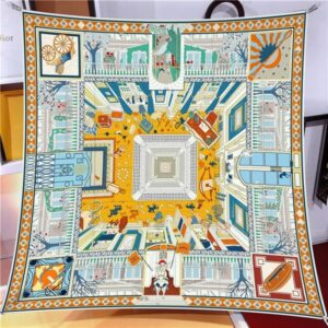 Wholesale Fine Printed Cotton Blend Silksquare Scarves for Decorative Use During Seasonal Weather Change