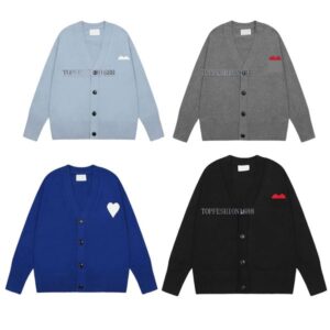 sweaters cardigan designer woman womens polo sweater designer sweater Unisex Heart pattern embroidery Long Sleeve France blend woolen cotton Wholesale Price