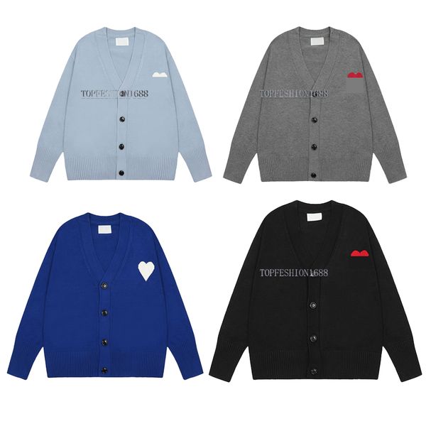 sweaters cardigan designer woman womens polo sweater designer sweater Unisex Heart pattern embroidery Long Sleeve France blend woolen cotton Wholesale Price