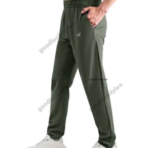 alocardio 5A Quality Gym Clothing Men Long Pants Men's Sports Running Pants with Cuffed Hems for Fitness – Ice Sensation Green Blue Black