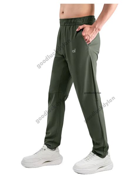 alocardio 5A Quality Gym Clothing Men Long Pants Men's Sports Running Pants with Cuffed Hems for Fitness - Ice Sensation Green Blue Black