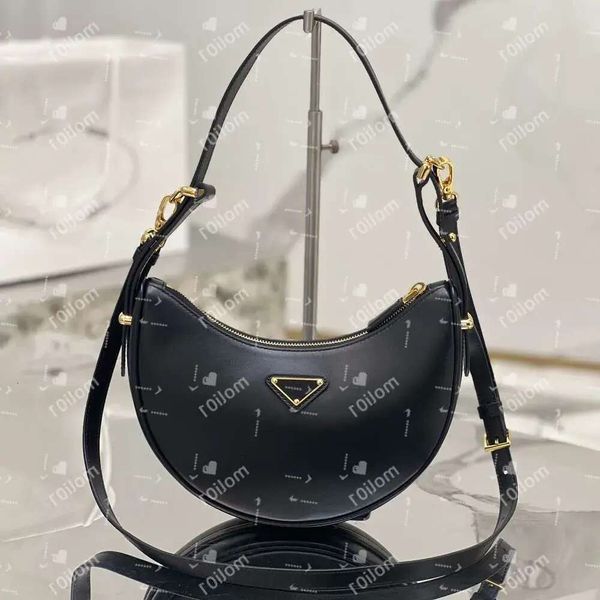 Designer Bag Luxury Women's Fashion Mini Half Moon Hobo Handbag Classic Nylon 3 in 1 Fashion Ladies Shoulder Bag Zipper Closure Wallet Black Crossbody bag