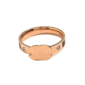 nail ring gold designer rings for woman mens ring Titanium Steel Heart Knot Ring Pattern Designer Men Women Lovers Tail Rings Fashion Black Wedding Jewelry Gift