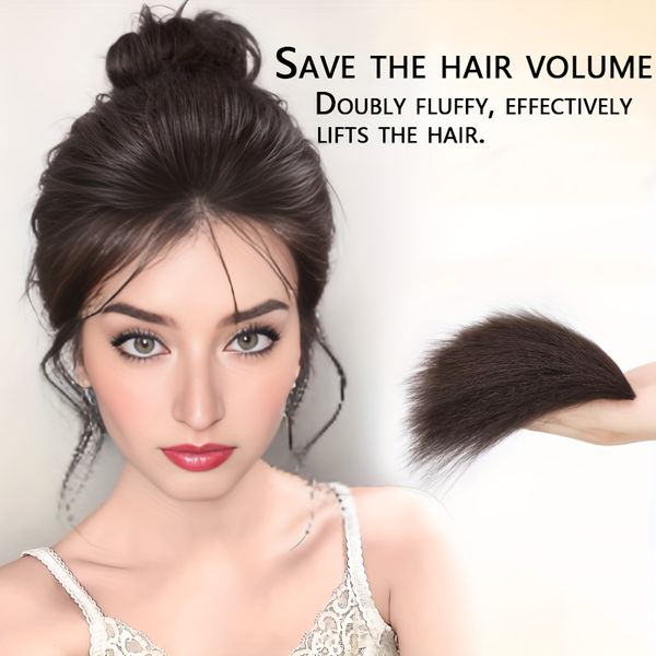 4-inch high-temperature protein filament fluffy hair accessories to create a plump and beautiful hairstyle secret weapon: invisible seamless hair accessories