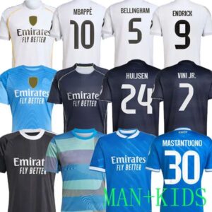 24 25 26 MBAPPE BELLINGHAM VINI JR soccer jerseys real HUIJSEN valverde CARVAJAL MODRIC 2025 football shirt 4th CAMAVINGA Camisetas MaDrIdS men kids TRENT ENDRICK
