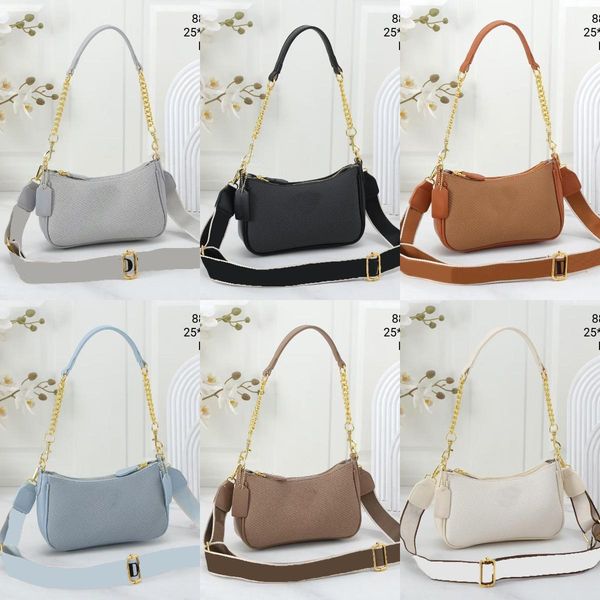 Evening Bags Women's Casual Designer Wedding Date Leather Handbag Letter Metal Triangle Shoulder Bag Street Shopping Messenger Backpacks 1111