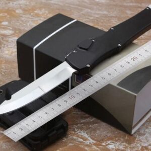 Wholesale latest MT 150-10 knife ELMAX blade trumpt 3 "aluminum handle Black / Green camping knives tactical cutting tool with scabbard