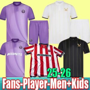Size S-4XL Sheffields 25 26 Soccer Jerseys Third home away 2025 BREWSTER MOORE Uniteds Football Shirt Uniforms Men Kids Kits