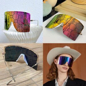 New Mens Womens Fashion Gale Mirrors 1422 Designer Mask Sunglasses UV400 Protective Luxury Mens Glasses Cool Polarized Light Lens CR-39 Top Quality