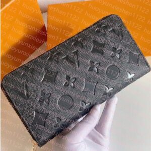Designer wallet Women genuine leather single zipper wallets Long Zipper Wallets Clutch mens Retro Men lady Classic Letters coin Purse Pocket Plaid card holder 60017