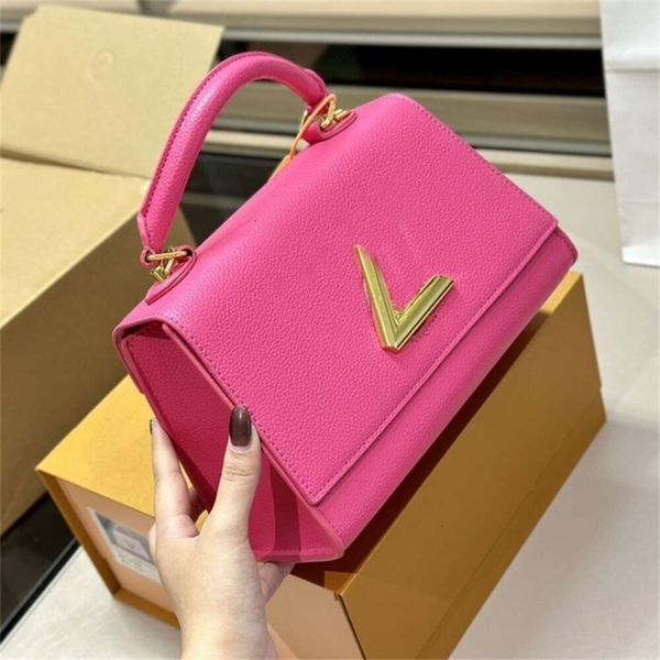 designer bag Elegant Designer Bag Women Shoulder Lady Twist Clutch Classic Design Grace Plain Colors Soft Cow Leather Louies Handbag Trend Brand Handle Purse Wal