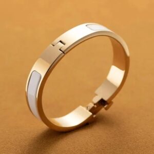 Designer Bracelet – 18K High Version – Non-fading Gold, Rose Gold Silver Stainless Steel Matching Bracelet – Elegant Smooth Surface – High Quality – Luxurious Jewelry