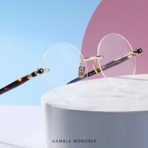 Designer Kuboraum cool sunglasses Super high quality luxury Hand color blocking plate myopia round frame Wanbaolong same P50 fashionable with original box