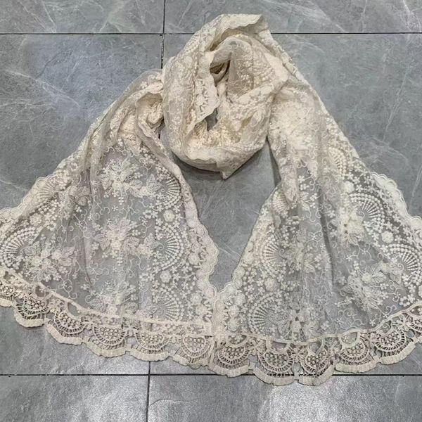 25 Spring new lace ladies' literary style long forest retro scarf --804582