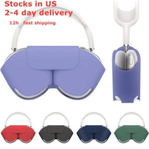 For Airpods Max case Transparent Waterproof Solid Silicone Protective case Headset cover