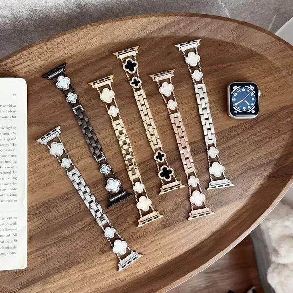 Metal Dia Straps for Apple Watch Bands 49mm 45mm 38mm 40mm 42mm 44mm Women Bg Slim Glitter iwatch Series Ultra 9 8 7 6 5 4 3 SE