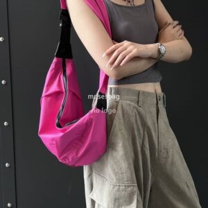 New high quality casual Oxford cloth crossbody bag simple large capacity lightweight single shoulder bag dumplings shape unisex croissant