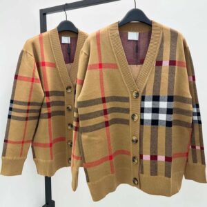 Designer cardigan sweaters jacket mens womens large plaid wool knitted cardigan top spring hoodie fashion jacket-