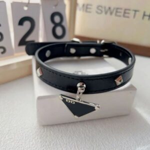 Fashion designer collar French bulldog Schnauzer Teddy puppy neck ring household traction rope pet supplies dog accessories 4d9