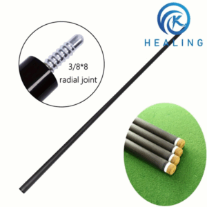 Carbon fiber black technology billiard club forelimb hit 12.4mm/punch 12.9mm foam filled 8-tooth Nine-ball cue Pool cue billiard club Big Head front section