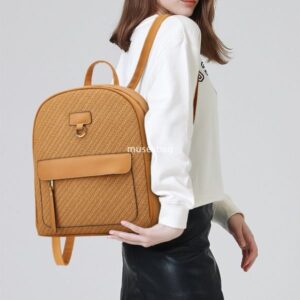 High quality fashionable women retro versatile classic backpack leisure large capacity multifunctional tote bag three piece set mother bag