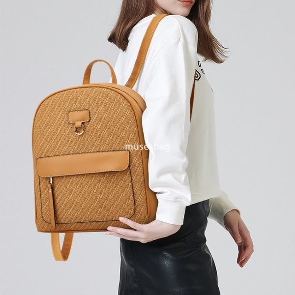 High quality fashionable women retro versatile classic backpack leisure large capacity multifunctional tote bag three piece set mother bag