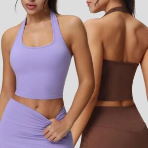 High Quality And Comfortable Yoga Sports Women's Logo, Fitness Gym, Sexy Backless Bra, Gym Cut Top Suit