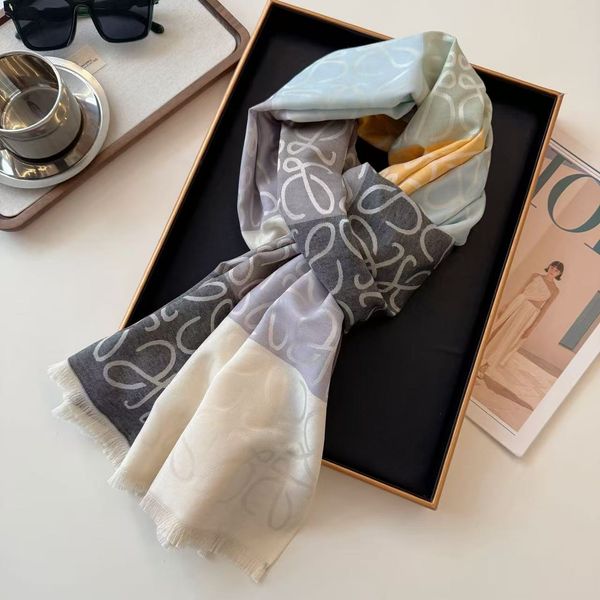 New Winter and Autumn Ice Silk Scarf Designer Scarf Fashion Women's Scarf Winter and Autumn Silk Scarf High-Quality Scarf Suitable for Women Premium Scarf