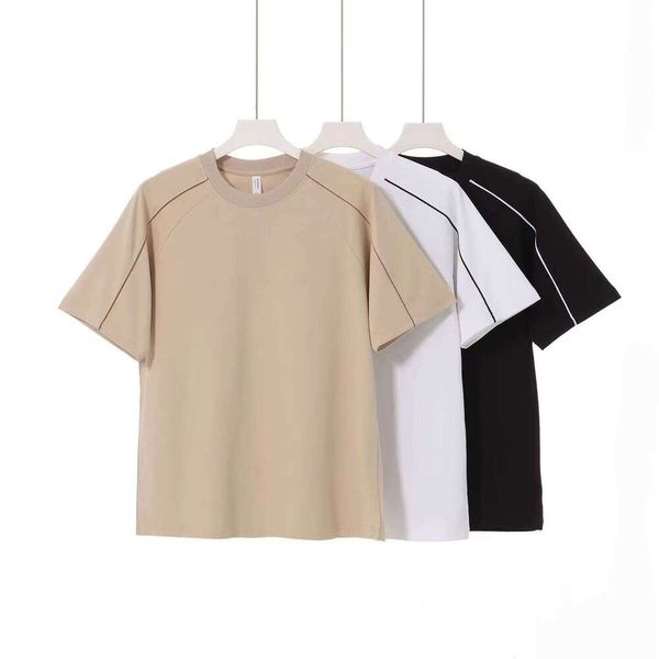 Fashionable Simple Summer Round Neck 230g Short Sleeve Casual Loose T-Shirt