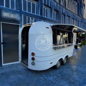 Stainless Steel Food Truck Ice Cream Cart Concession Catering Truck Street Restaurant Fully Equipped Customized Food Trailer With Full Kitchen