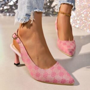 Designer High Heels Sandals Women 2024 Summer Pointed Toe Ankle Straps Pumps Woman Plus Size 42 Thin Heeled Party Shoes designer sandals women slides designer women