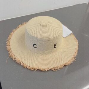 Spring Summer Breathable Straw Hats For Women Fashion Casual Hat Outdoor Concave Top Travel Hats Beach Sun Hat
