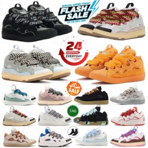 Designer Shoes Luxury Leather Curb Sneakers Mens Womens casual shoes mesh woven lace-up men platform shoe black green white pink Sports Trainers size 36-46