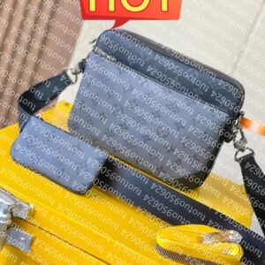 20 TOP Handbags Women Men Leather TRIO Messenger Bags Luxury Shoulder Bag Make up Bag Designer Handbag Tote Man's bag