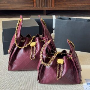 25/30cm Hobo Tote Fashion Women Shoulder Bag Calfskin Caviar Checkered Gold Hardware Metal Buckle Matelasse Chain Underarm Bag Shopping Bags Travel Sacoche Wallet