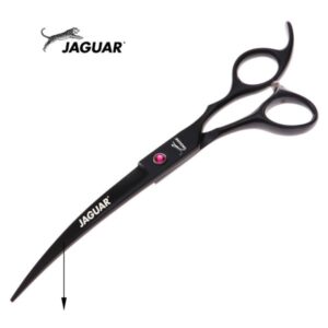 Hair Scissors 7" Downward Curved Hairdressing Scissors Professional Black Shears Barber Using Dogs & Cats