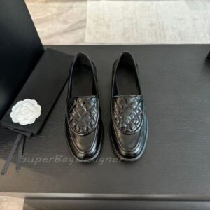 9A Checkered diamond quilted Loafers Genuine Leather Women Loafers Moccasin Flat Shoes Lambskin Quilted With Gold Hardware Luxury Designer Platform size 35-42