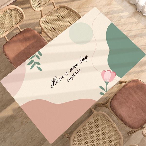 W152 Table mat oil-proof and waterproof wash-free cuttable leather table mat